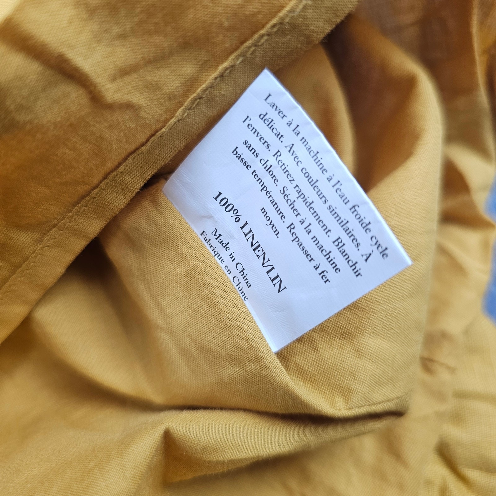 Grae Cove Linen Midi Dress Womens Medium Yellow Tiered Coastal Western Minimal — image 4 of 6